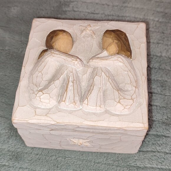 NEW Willow Tree Keepsake Box Jewelry Friendship Susan Lordi Design Ceramic - Picture 1 of 8